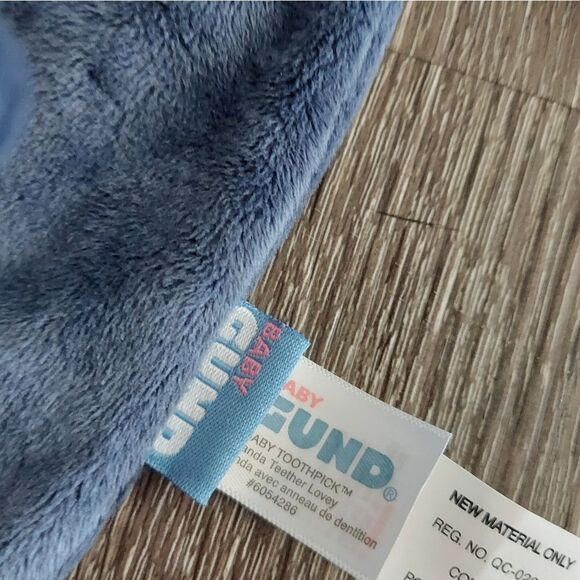 Baby Gund Toothpick Blue White Plush PANDA Teether Lovey Security Blanket - Picture 3 of 4